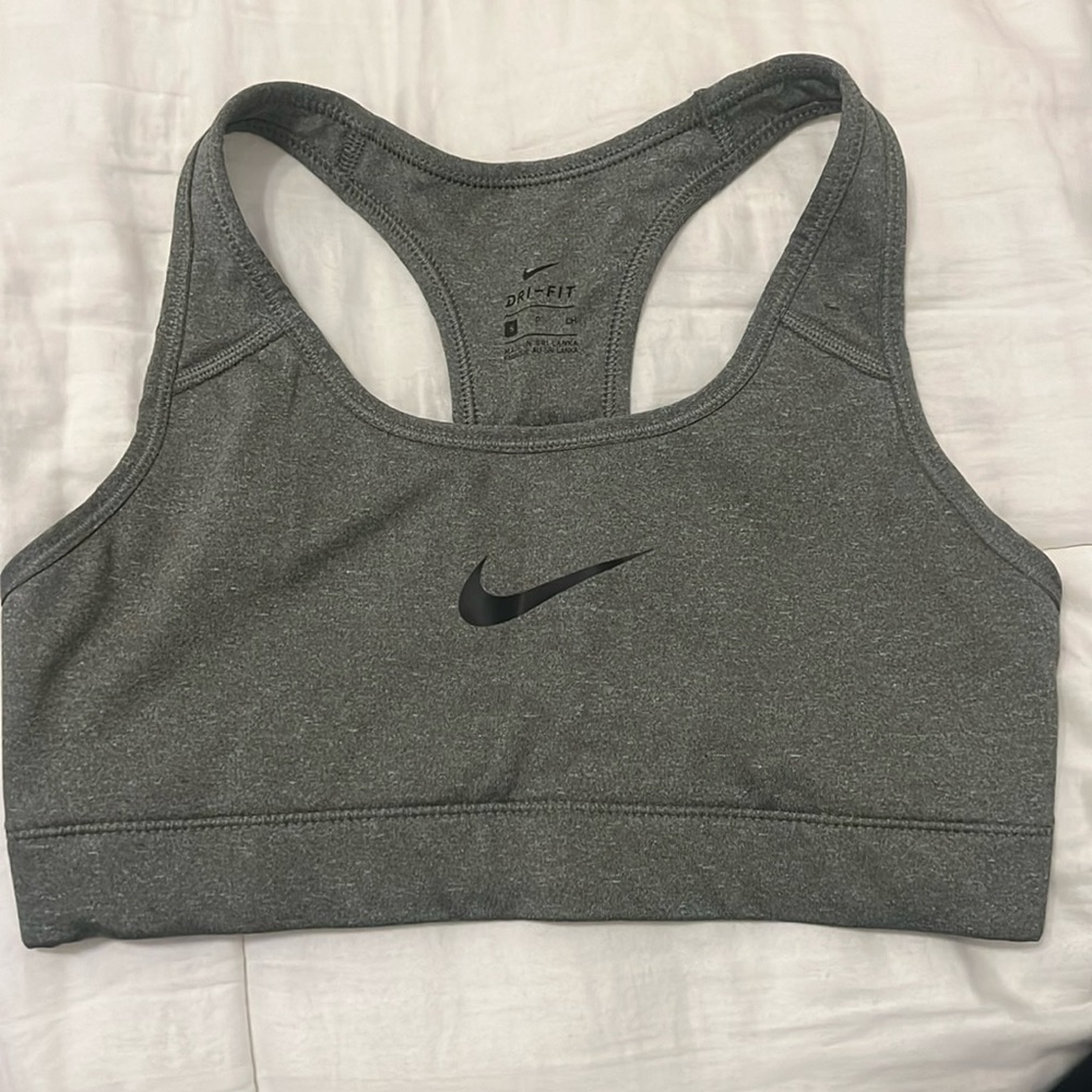 Grey Nike sports bra
